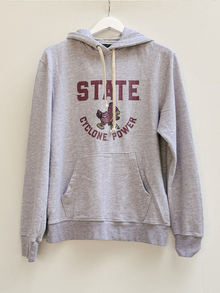 Retro Brand x BG - Iowa State Hoodie in Heather Grey Graphic Sweatshirts