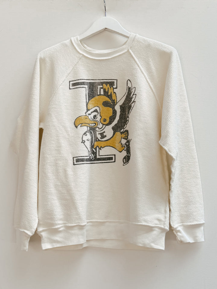 Retro Brand x BG - Iowa Sweatshirt Reversible in Antique White Sweatshirts