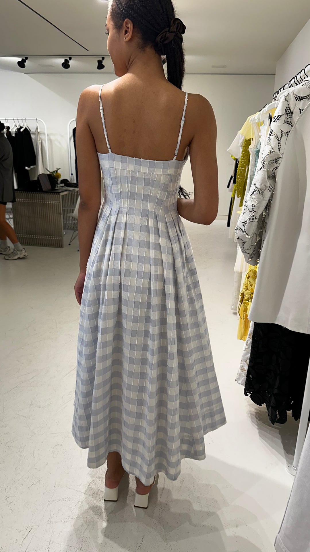 SIMKHAI - Kittiya Cotton Midi Dress in Periwinkle Sky Multi