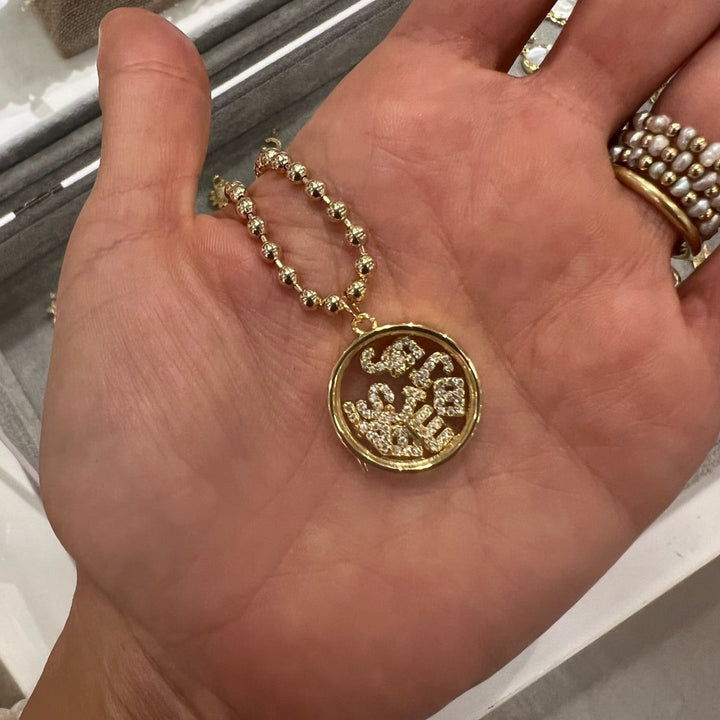 Alexa Leigh - Mini Rhinestone Locket Letter