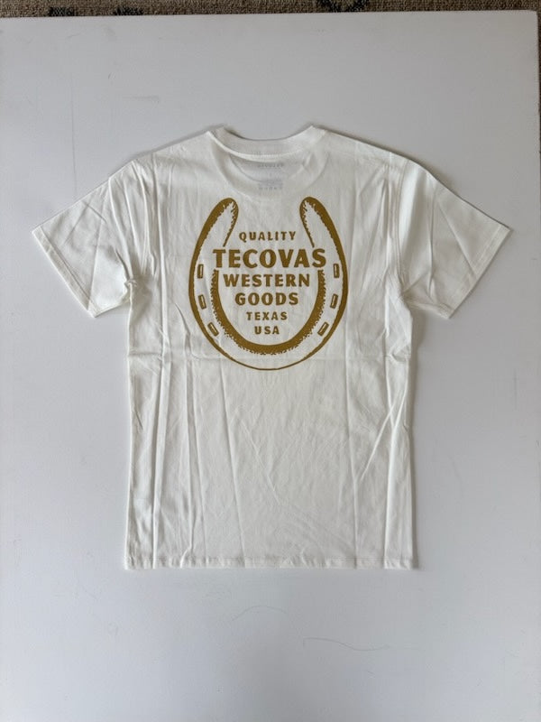 TECOVAS - Horseshoe Pocket Tee in Bone Graphic Tee