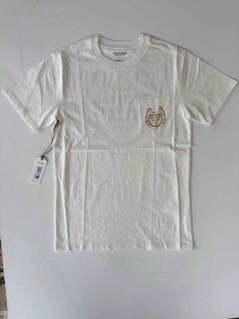 TECOVAS - Horseshoe Pocket Tee in Bone Graphic Tee