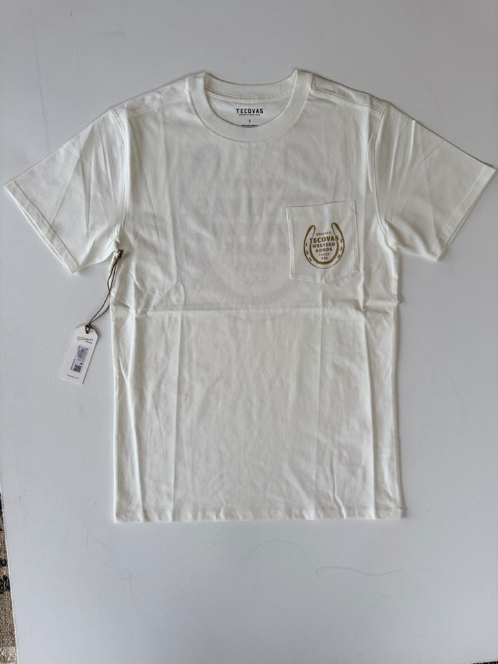 TECOVAS - Horseshoe Pocket Tee in Bone Graphic Tee