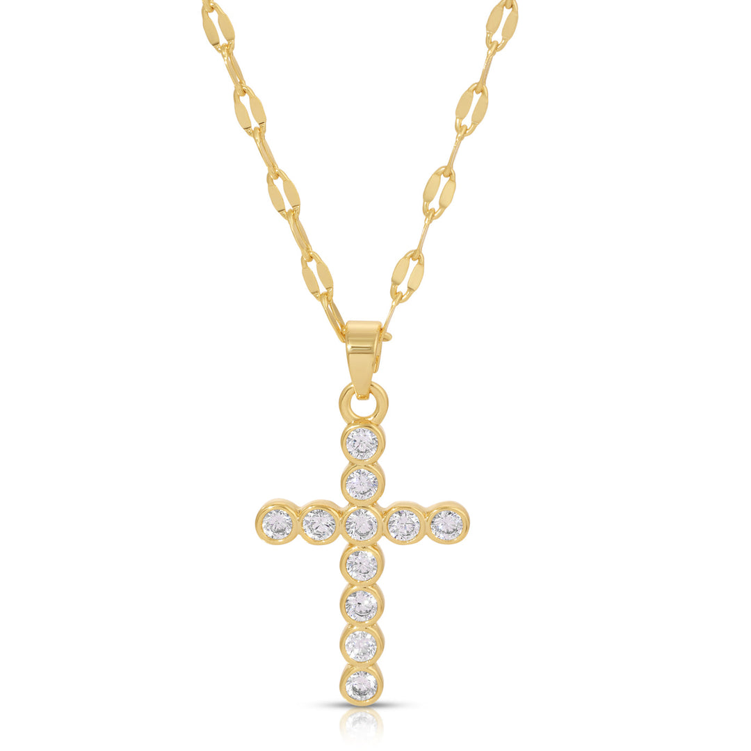 Joy Dravecky - Francesca Cross Necklace in Gold
