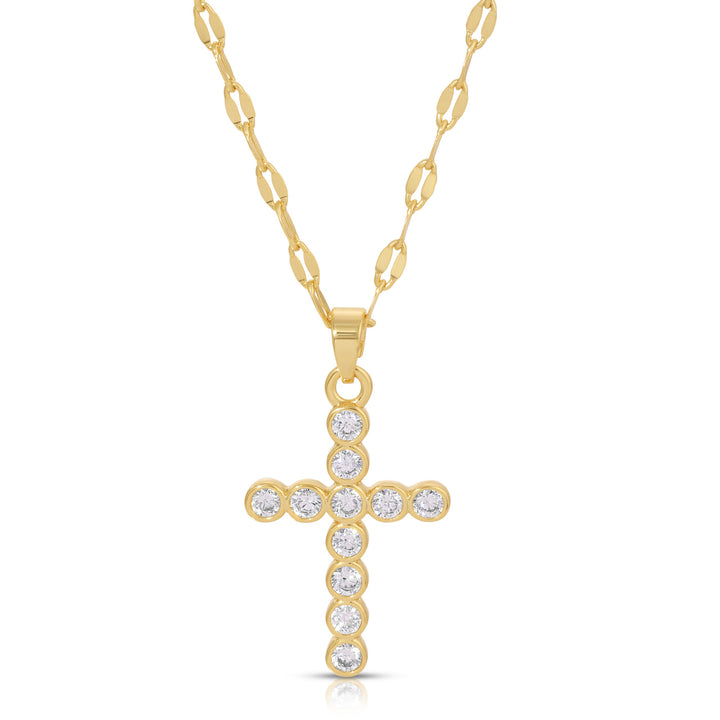Joy Dravecky - Francesca Cross Necklace in Gold