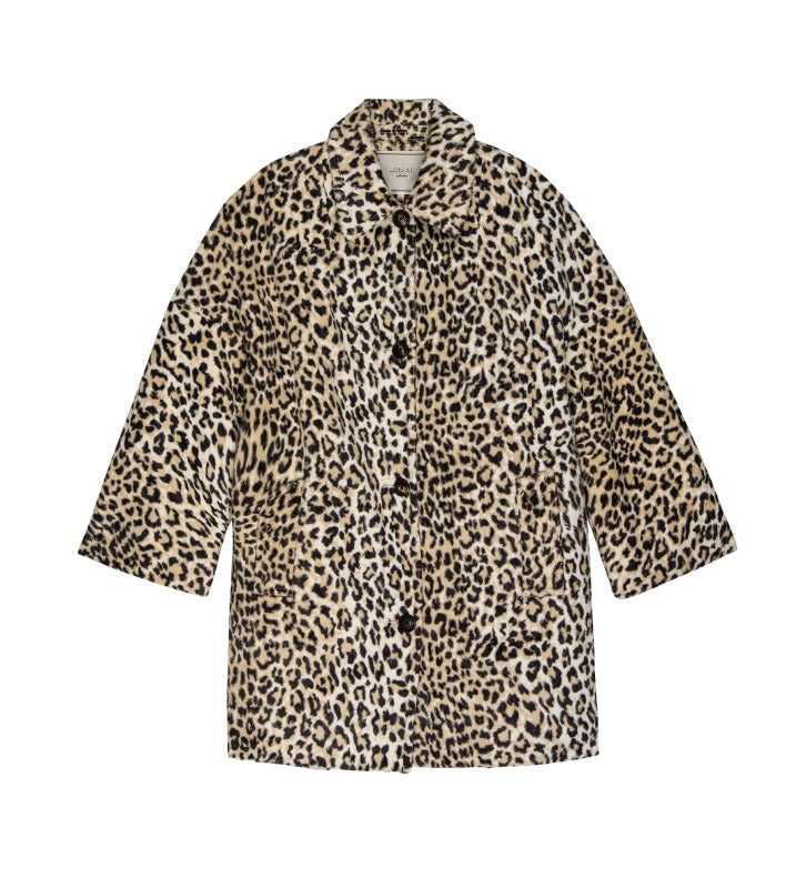 The Great - The Car Coat in Vintage Leopard