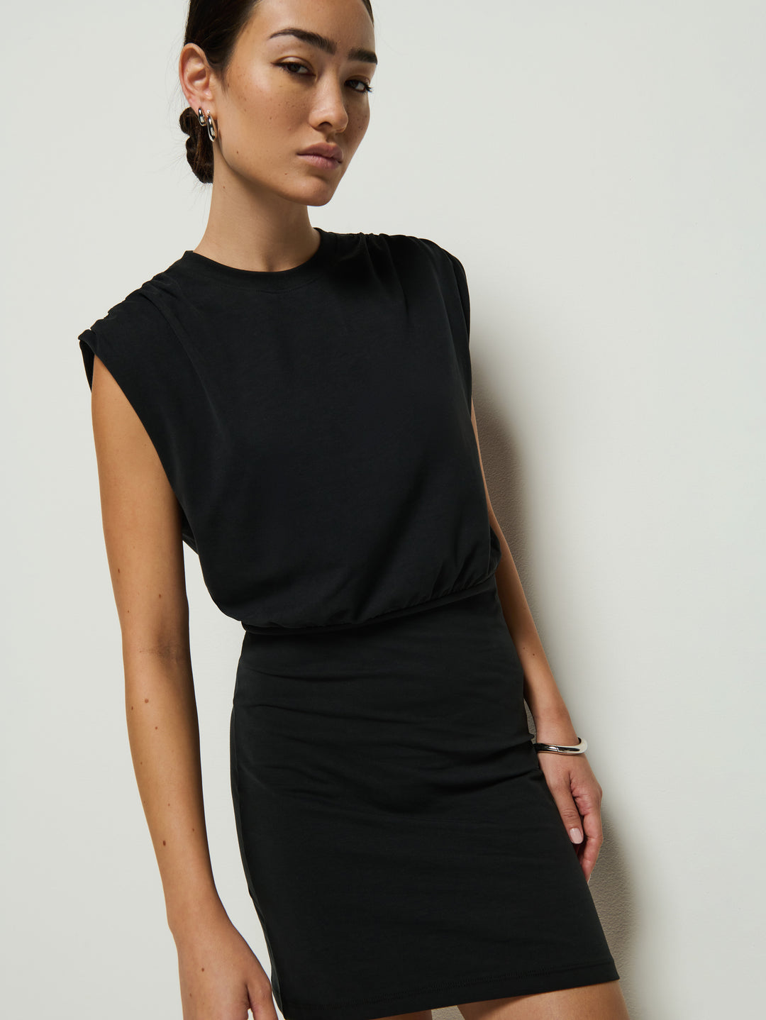 Nation LTD - Jac Muscle Tank Dress in Jet Black