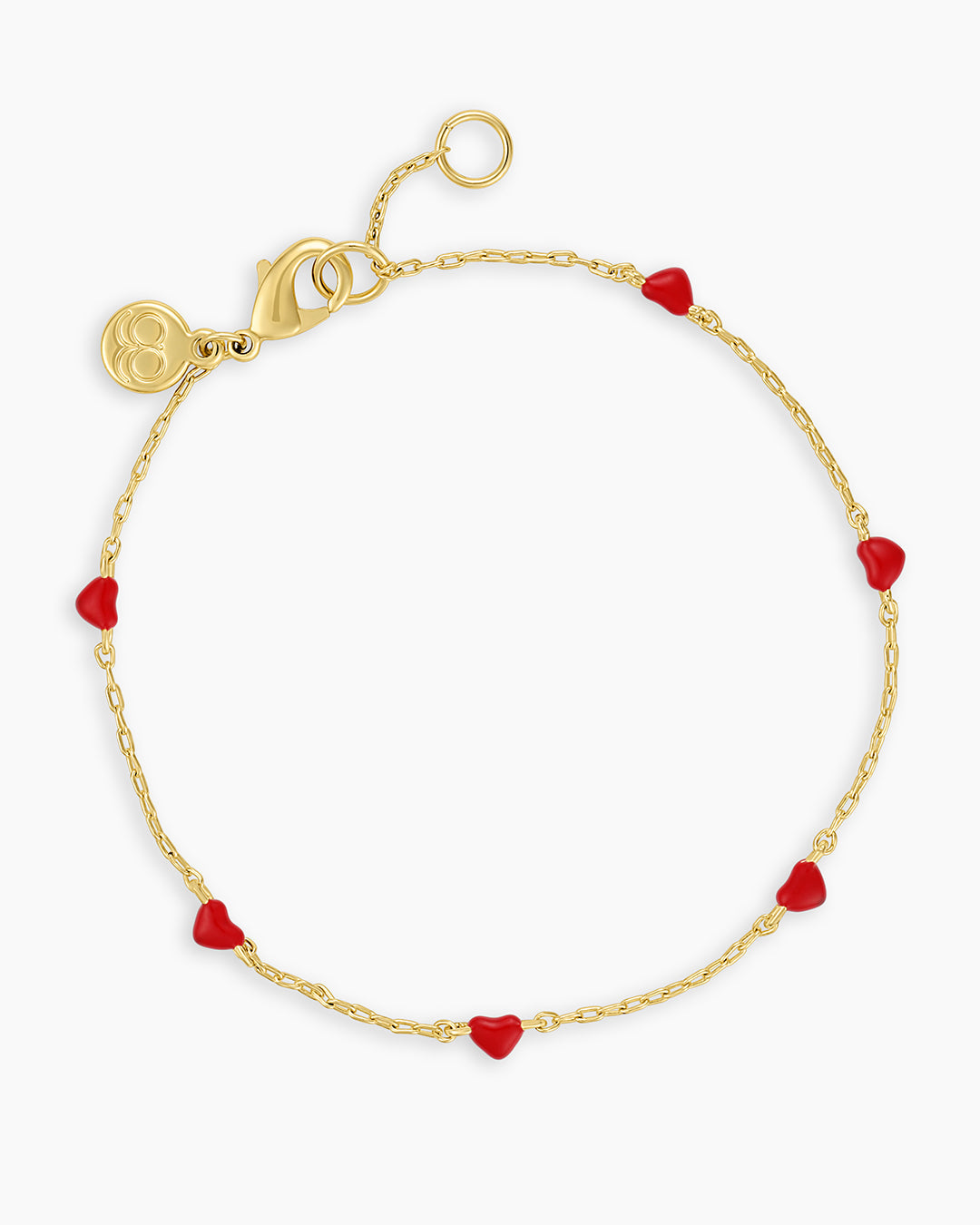 Gorjana - Amour Heart Bracelet in Red Enamel