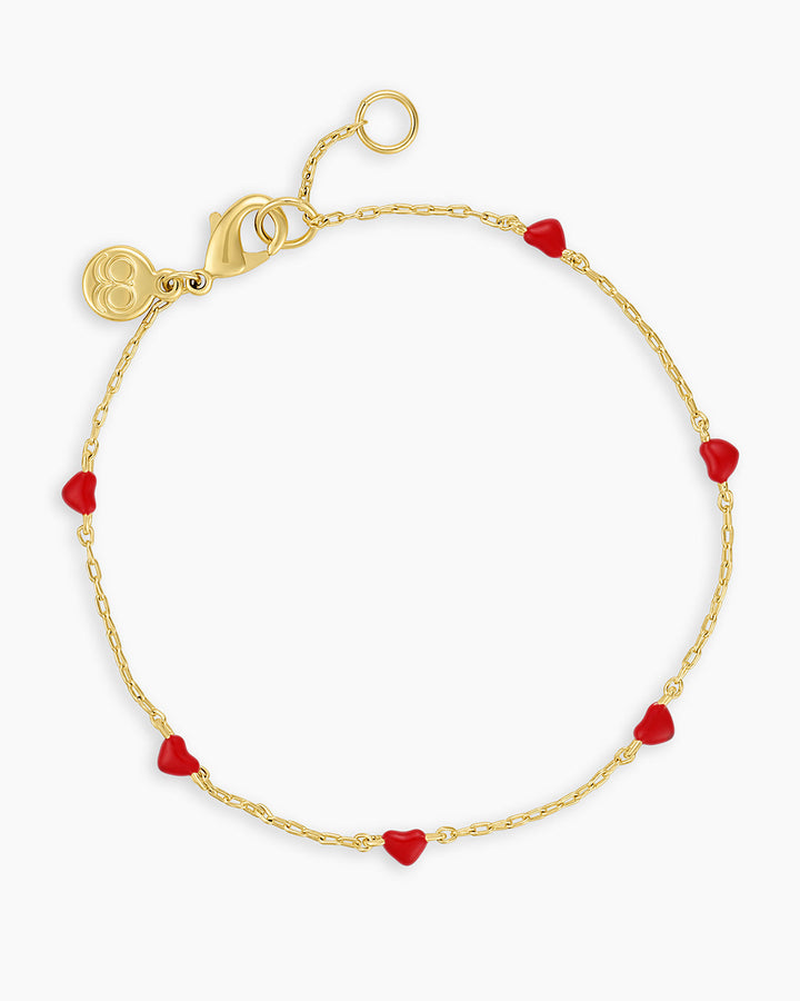 Gorjana - Amour Heart Bracelet in Red Enamel