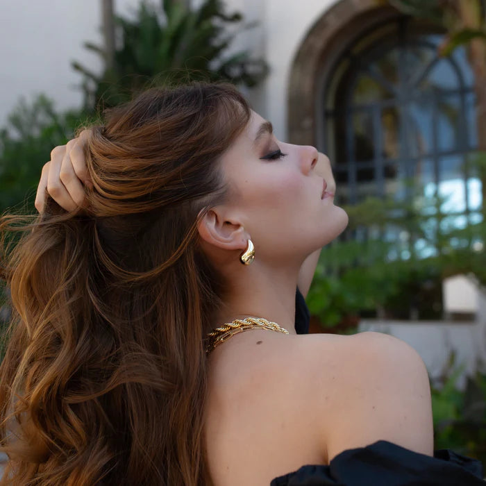 Joy Dravecky - Water Drop Stud in Gold