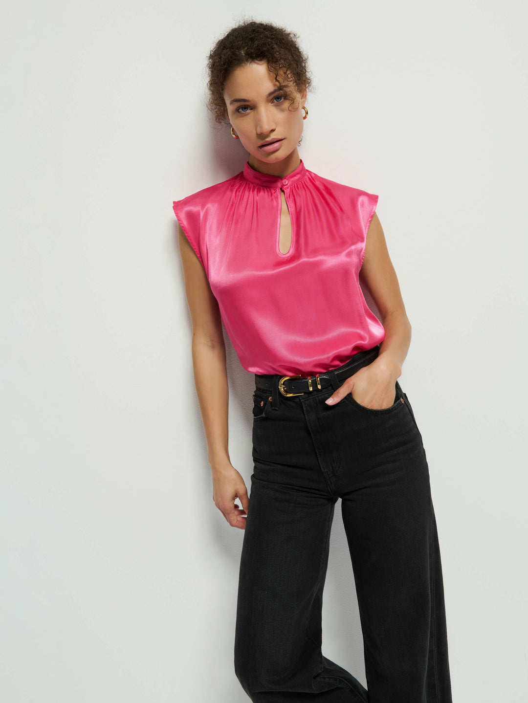 Nation LTD - Jeanne Top in Pink Flambe
