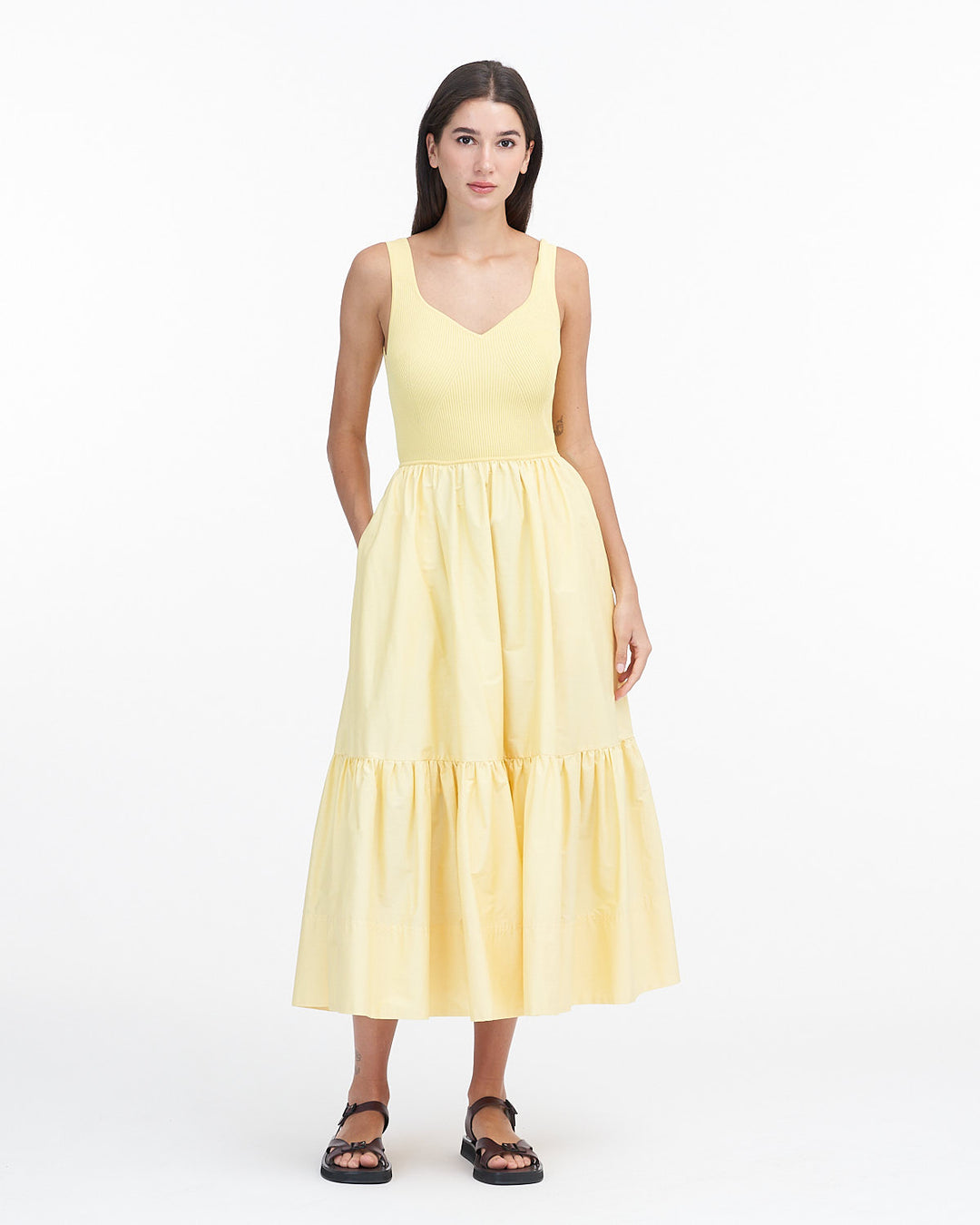 Tanya Taylor - Josephina Dress in Lemon Meringue Blond Genius Tanya Taylor - Josephina Dress in Lemon Meringue Blond Genius