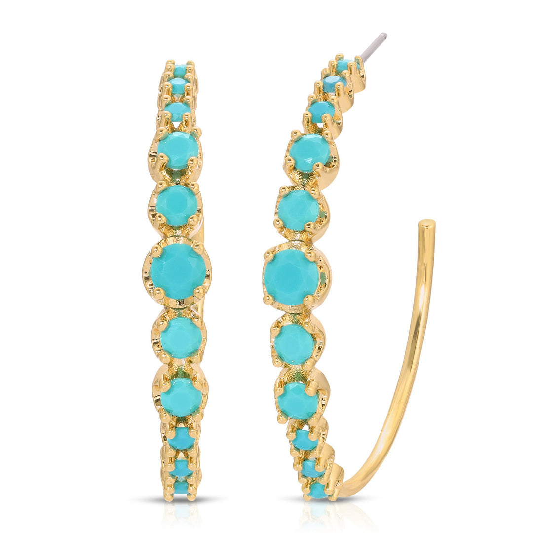 Joy Dravecky - Alexandria Hoop in Turquoise