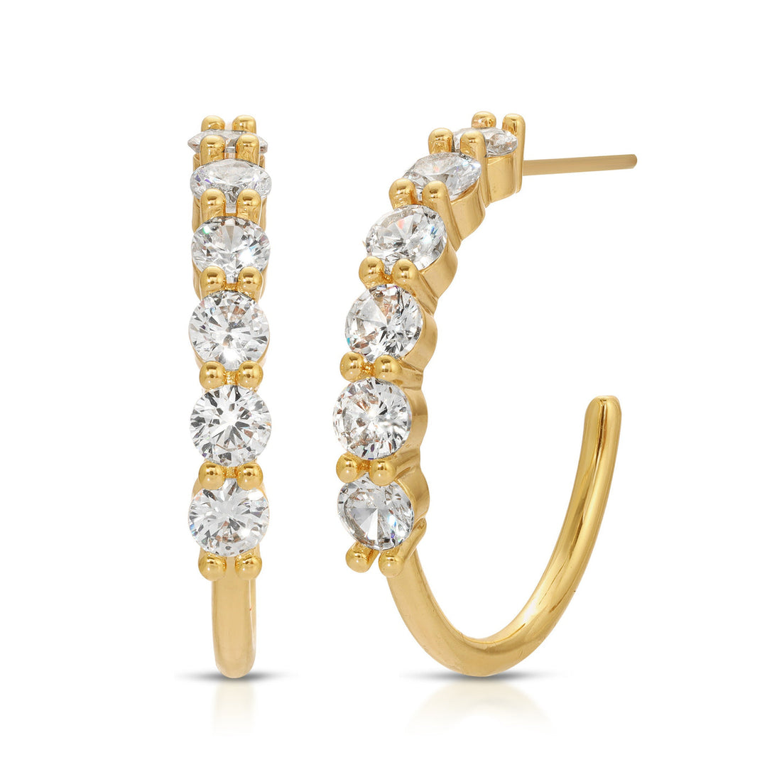 Joy Dravecky - Alexandria Midi Hoop in Clear