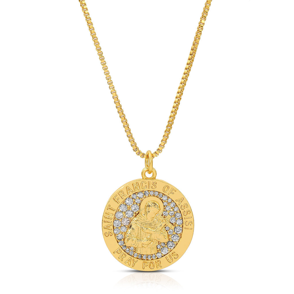 Joy Dravecky - Saint Francis of Assisi Necklace in White