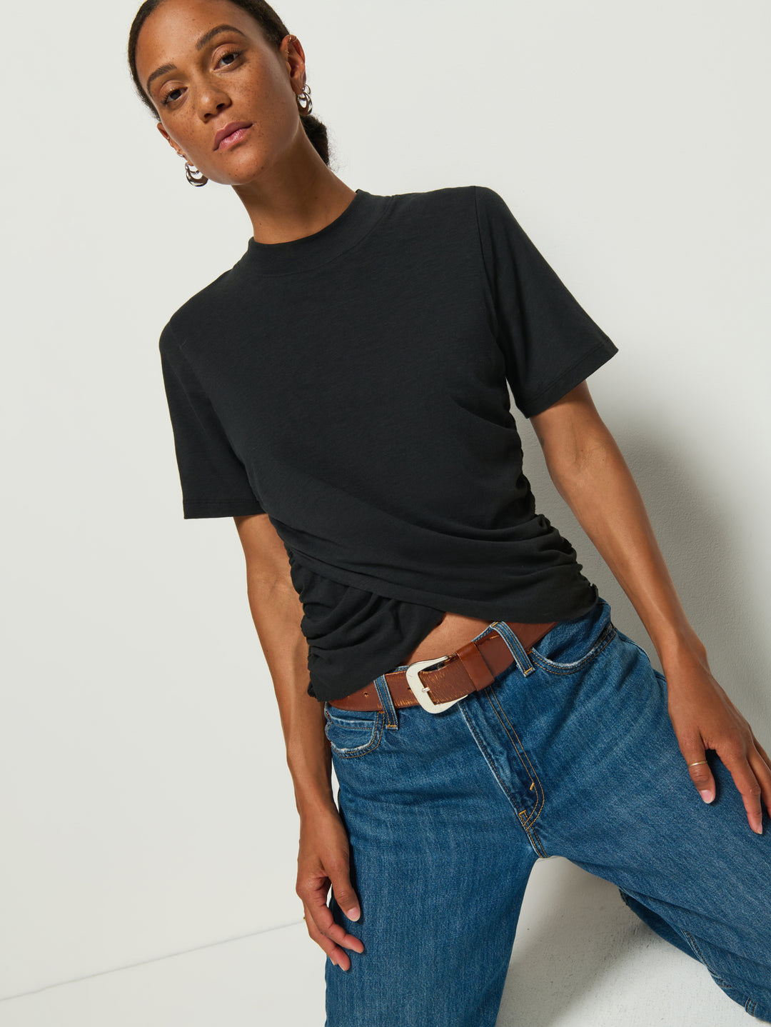 NATION LTD - Khloe Top in Jet Black
