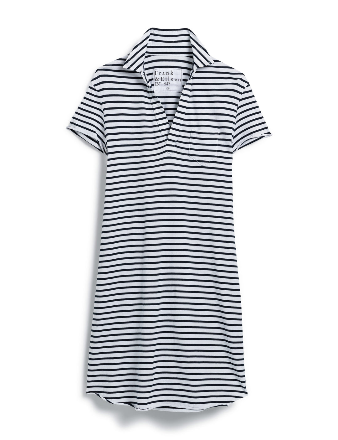 Frank & Eileen - Lauren Polo Dress in British Royal Navy/White Stripe