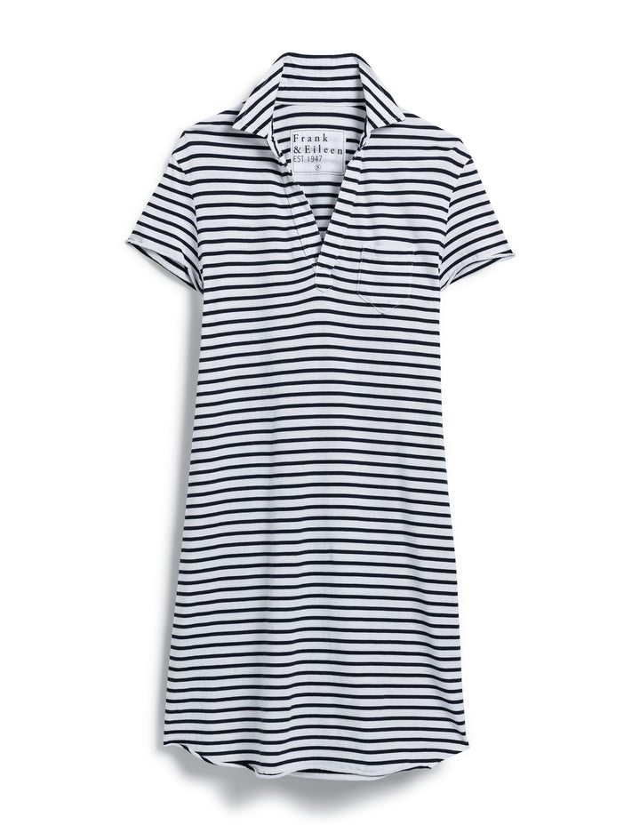 Frank & Eileen - Lauren Polo Dress in British Royal Navy/White Stripe