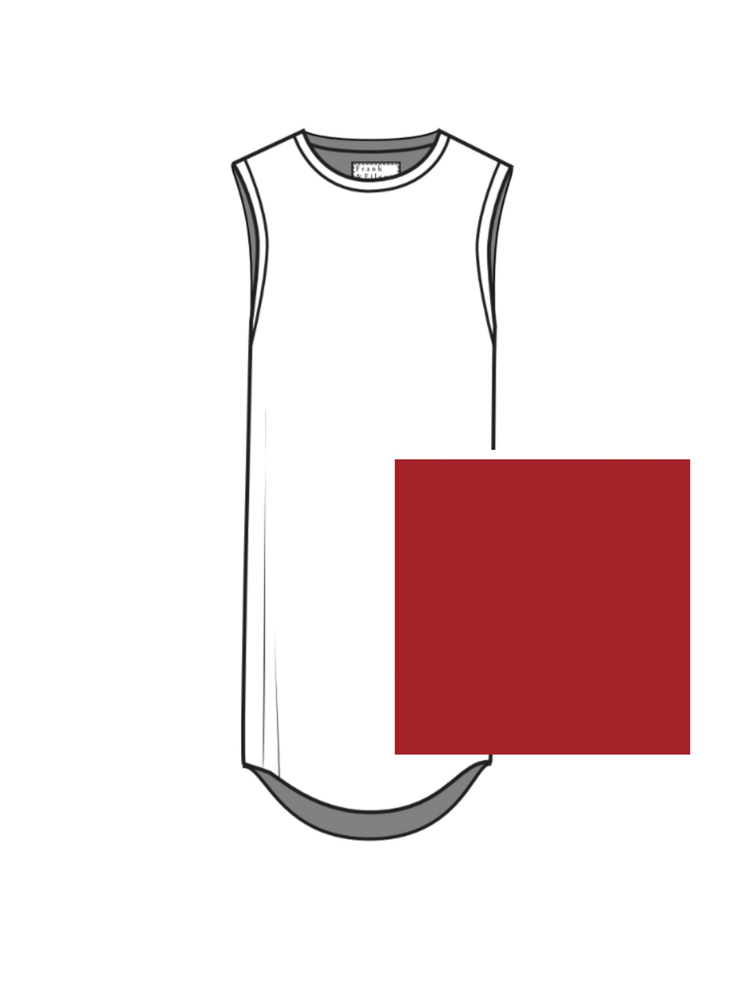Frank & Eileen - Mini Cory-Muscle Tee Dress in Double Decker Red