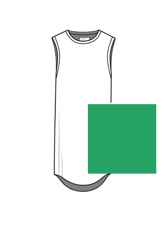 Frank & Eileen - Mini Cory-Muscle Tee Dress in Kelly Green
