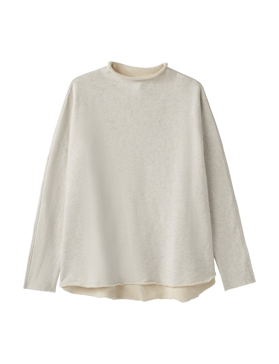 Frank & Eileen - Effie Long Sleeve Funnel Neck Capelet in Light Heather Gray Melange
