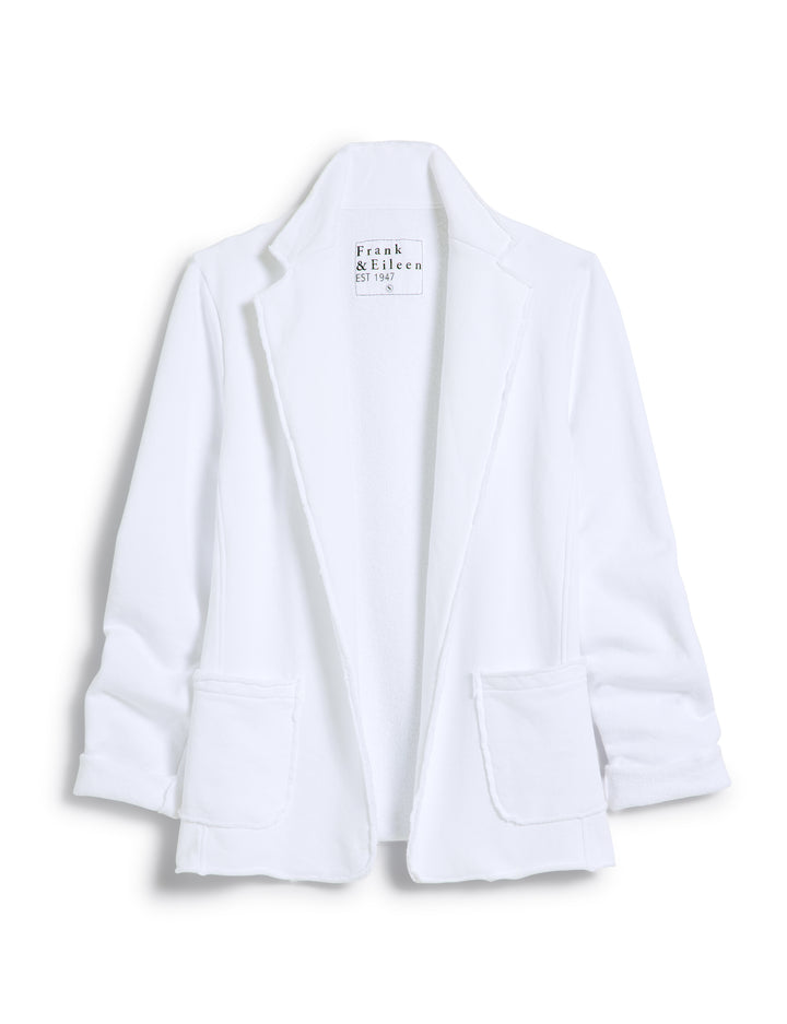 Frank & Eileen - Dublin Triple Fleece Blazer in White
