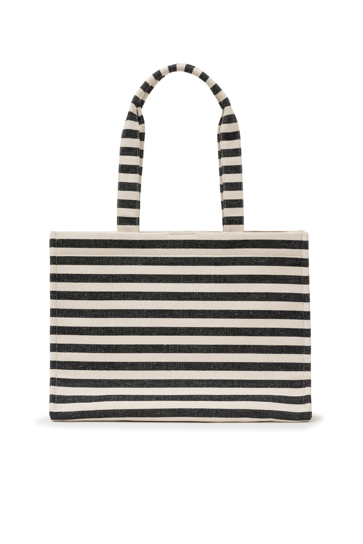 Anine Bing - Lara Tote Black and Natural Stripe