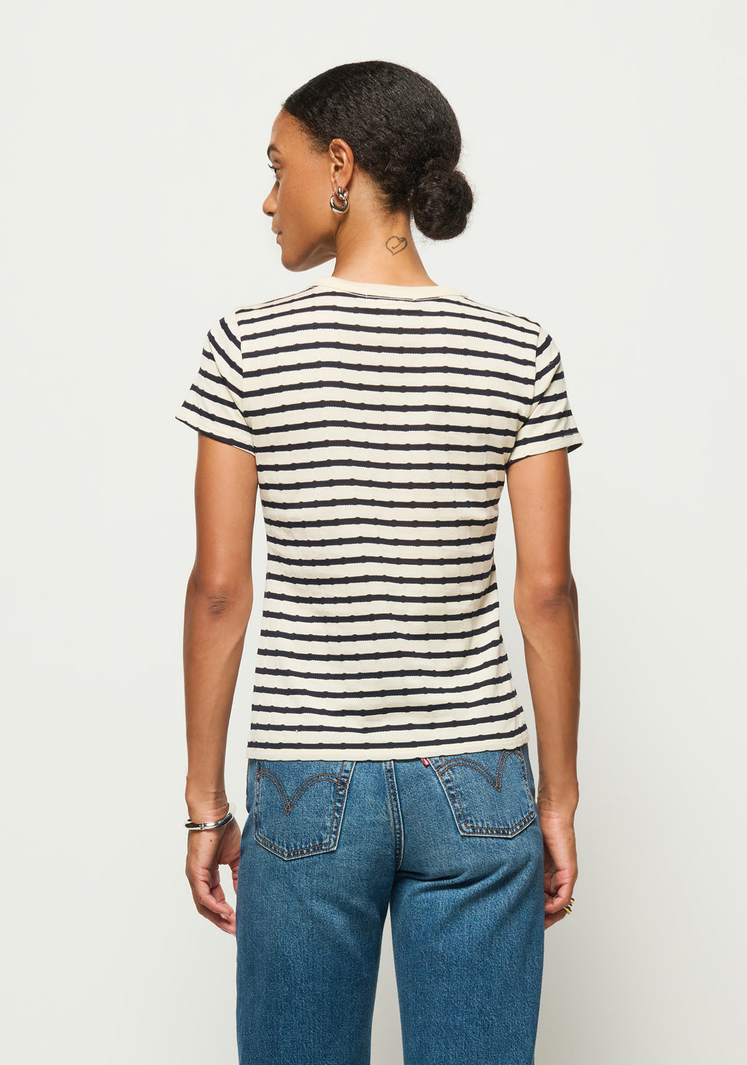 Nation - Laurence Shrunken Vintage Tee in Night Sky Stripe