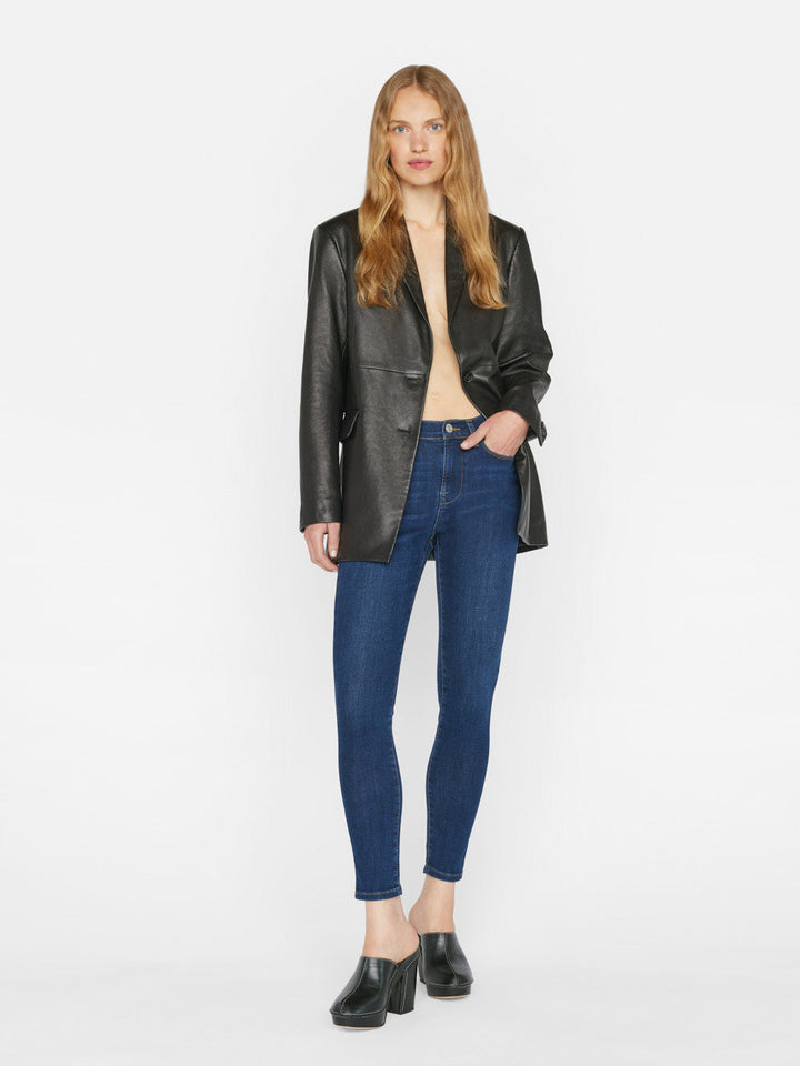 Frame - Le High Skinny Side Slit in Majesty