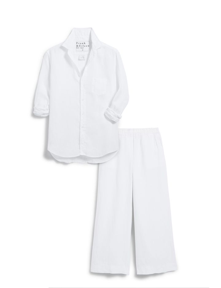 Frank & Eileen - Tuscany Getaway Linen Set in White Linen