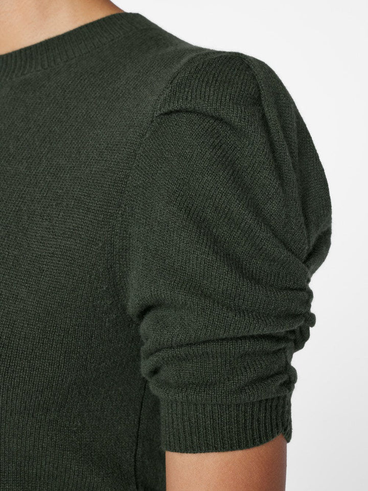 Frame - Ruched Sleeve Cashmere Sweater in Surplus