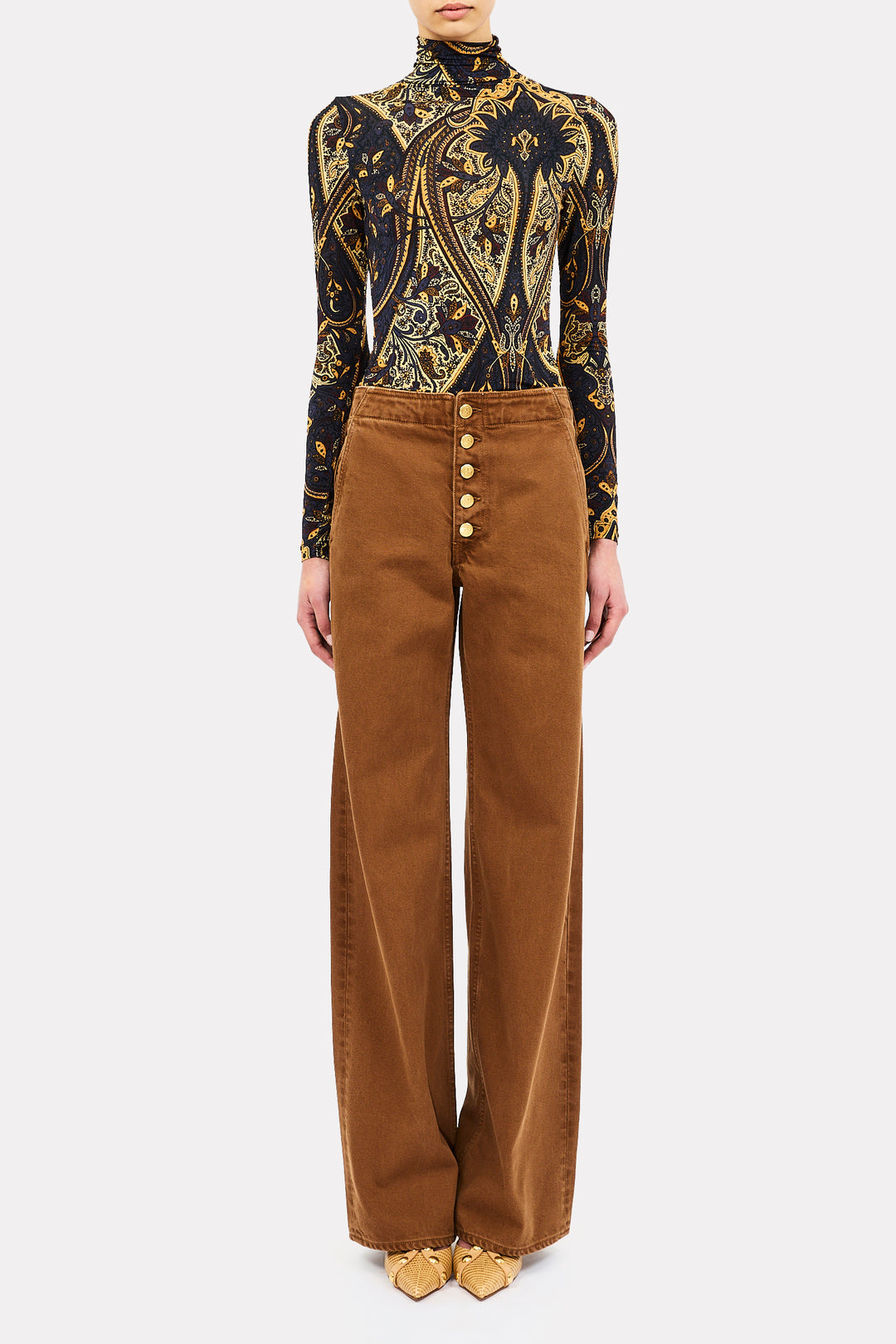 Ulla Johnson - Aurelia LS Jersey Top in TWILIGHT PAISLEY Top