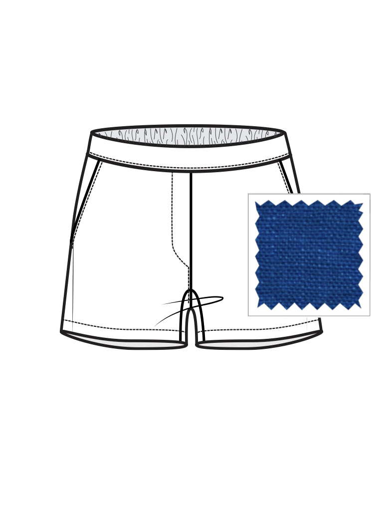 FRANK & EILEEN - Mae Pull-On Short in Cabo Blue Shorts