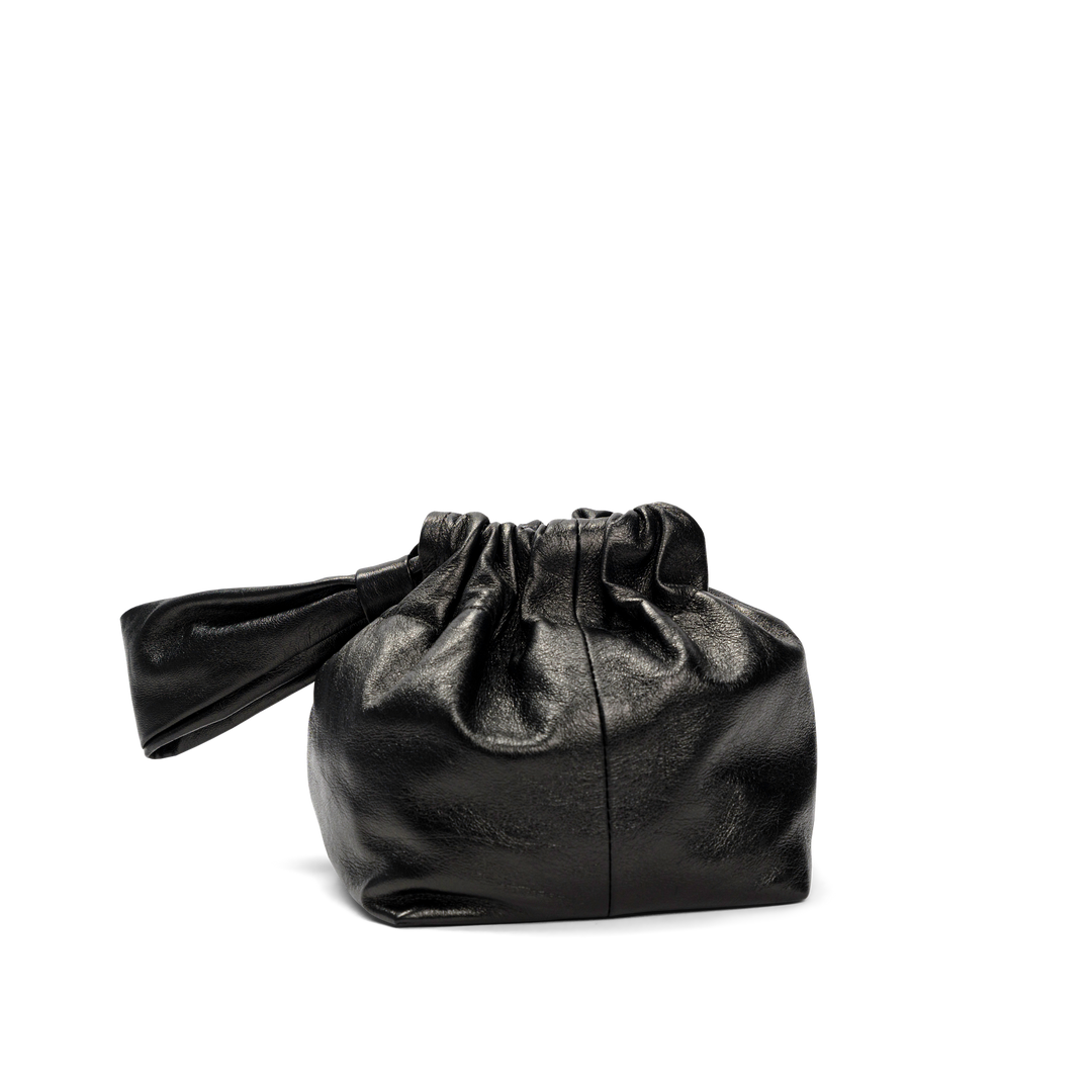 Lemiz - Mariposa Bucket Bag in Black Metallic
