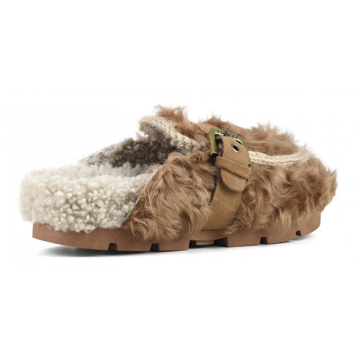 MOU - Winter Bio Checkiang w/ Buckle in Tan – Blond Genius