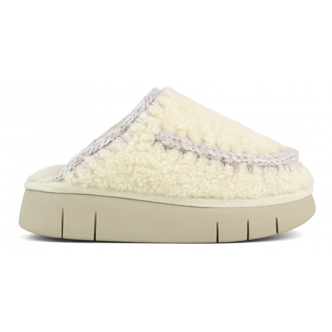 MOU - Bounce Clog Curly Sheepskin in Vanilla