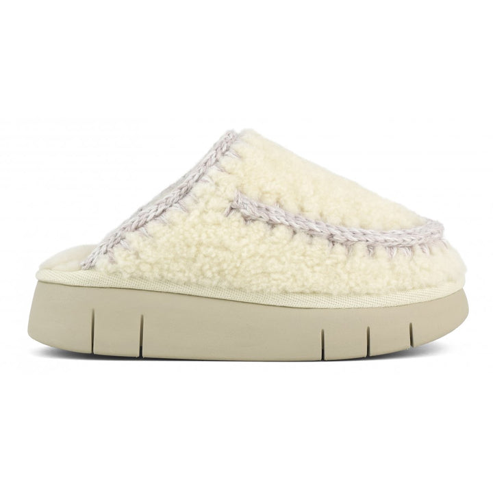 MOU - Bounce Clog Curly Sheepskin in Vanilla