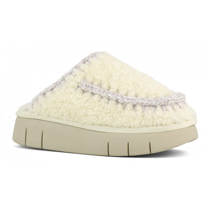 MOU - Bounce Clog Curly Sheepskin in Vanilla