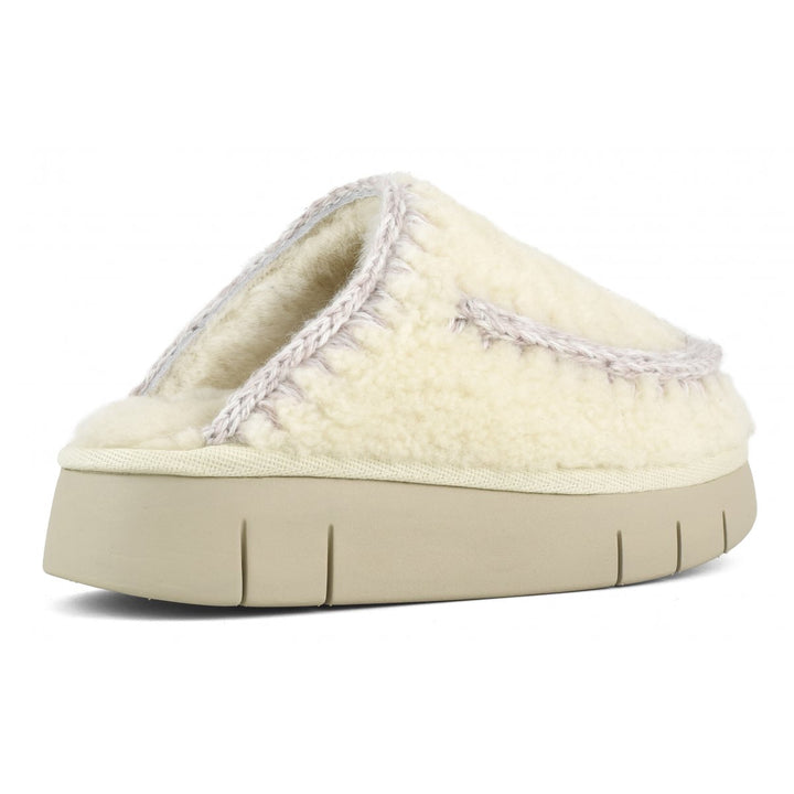 MOU - Bounce Clog Curly Sheepskin in Vanilla