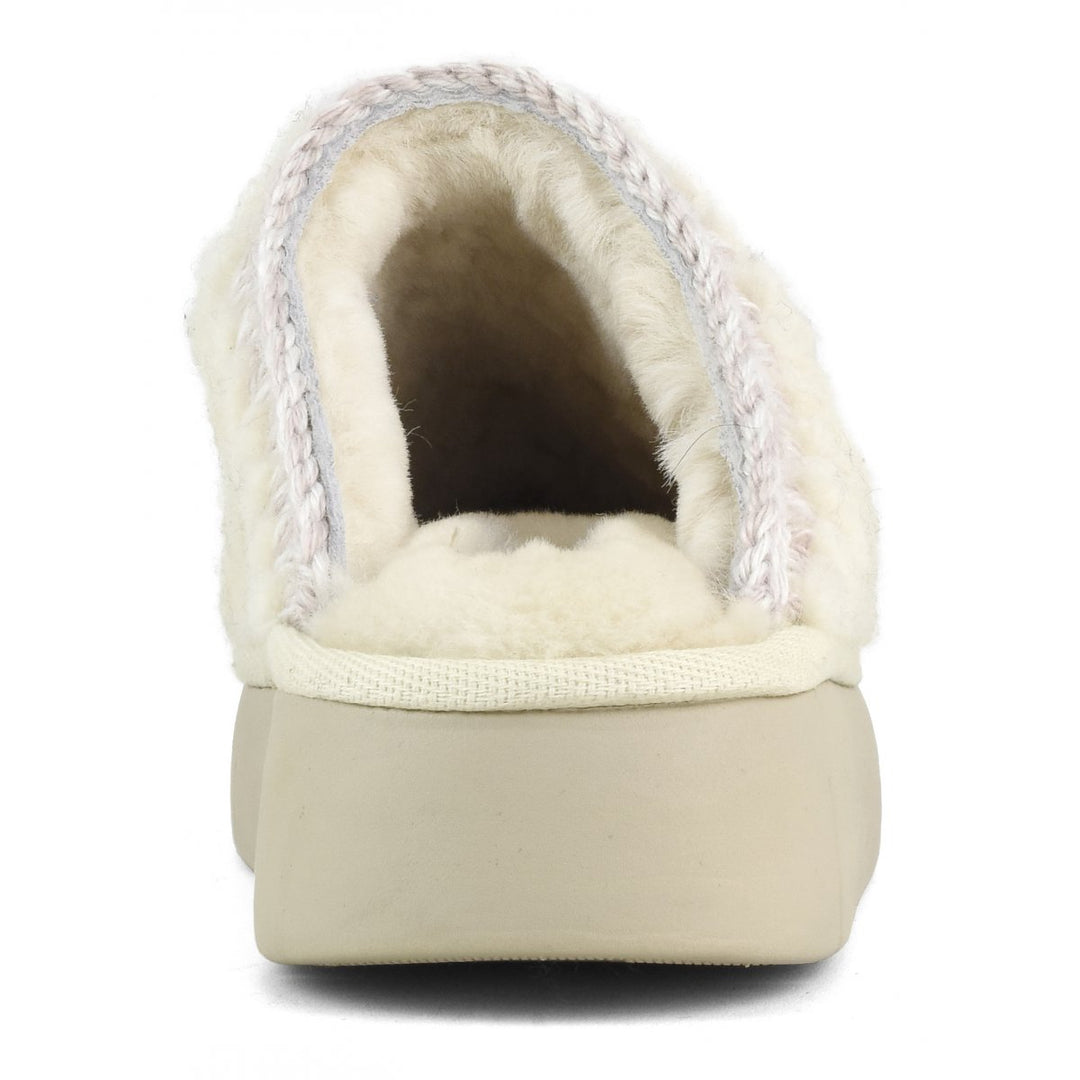 MOU - Bounce Clog Curly Sheepskin in Vanilla