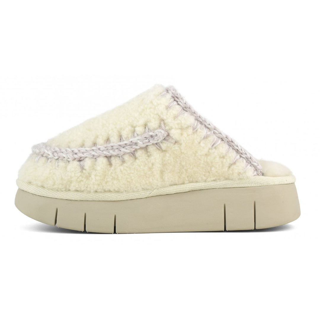 MOU - Bounce Clog Curly Sheepskin in Vanilla