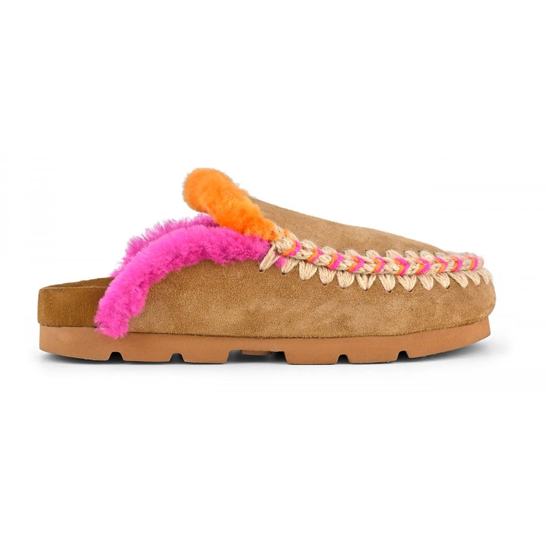 MOU - Winter Bio W/ Orange & Pink Overstitch in Cognac