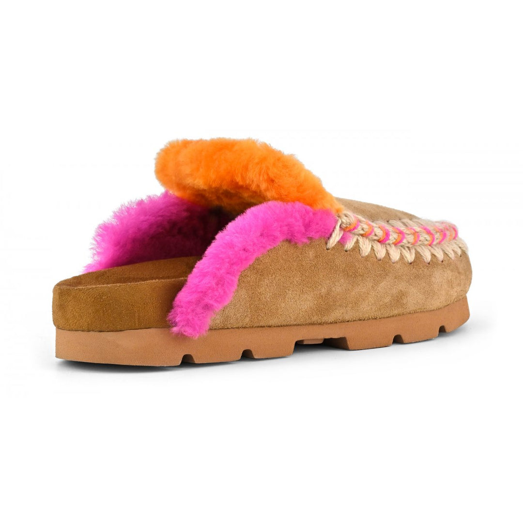 MOU - Winter Bio W/ Orange & Pink Overstitch in Cognac
