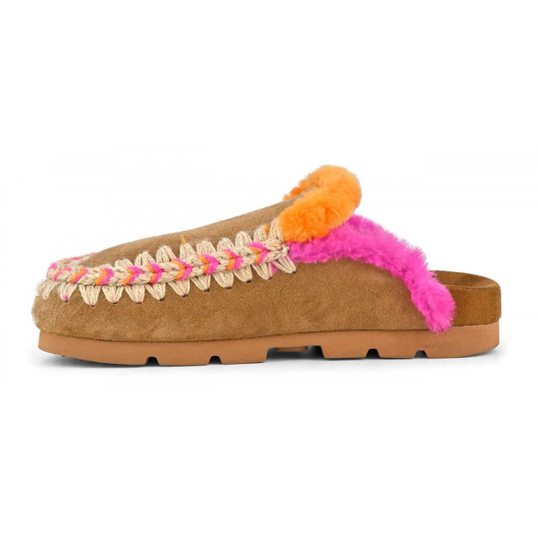 MOU - Winter Bio W/ Orange & Pink Overstitch in Cognac