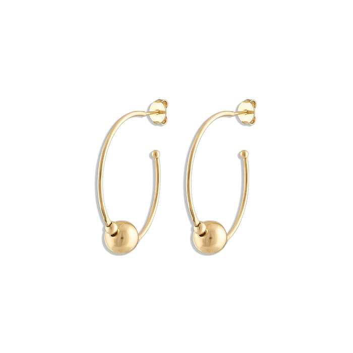 Alexa Leigh Single Ball Hoop Earrings