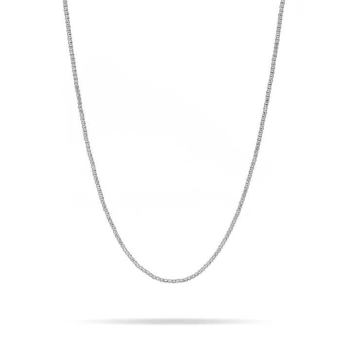 Adina Bead Chain Necklace- Silver