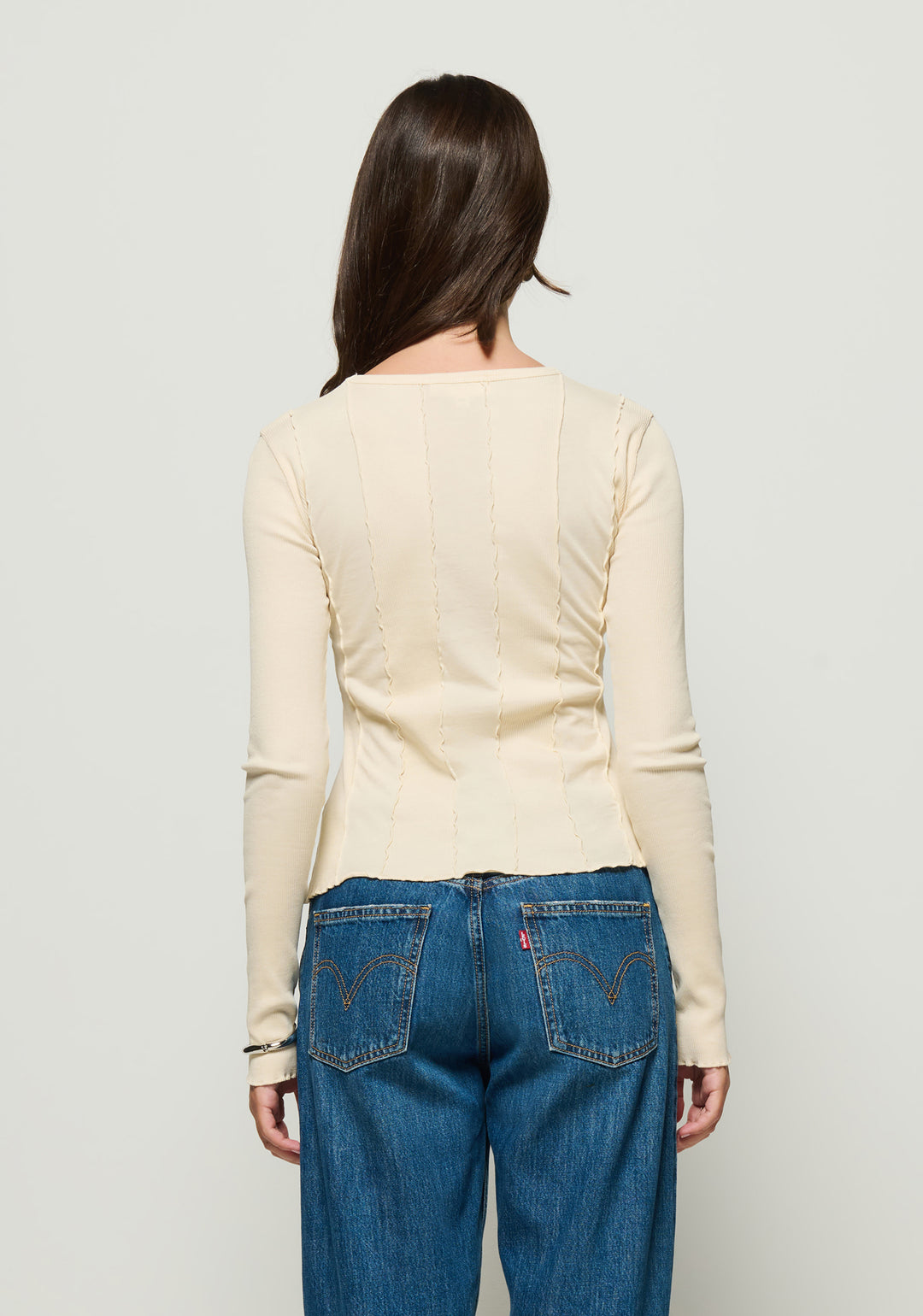 Nation LTD - Nico Seamed Top in Parchment