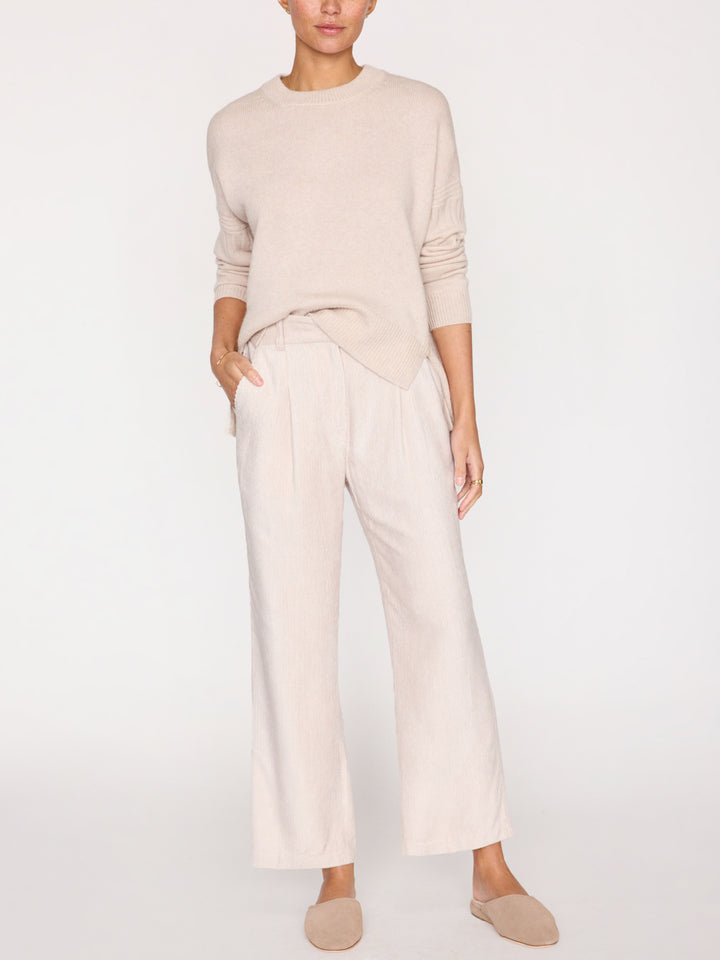 Brochu Walker - Noah Crewneck Sweater in Almond Buff Melange