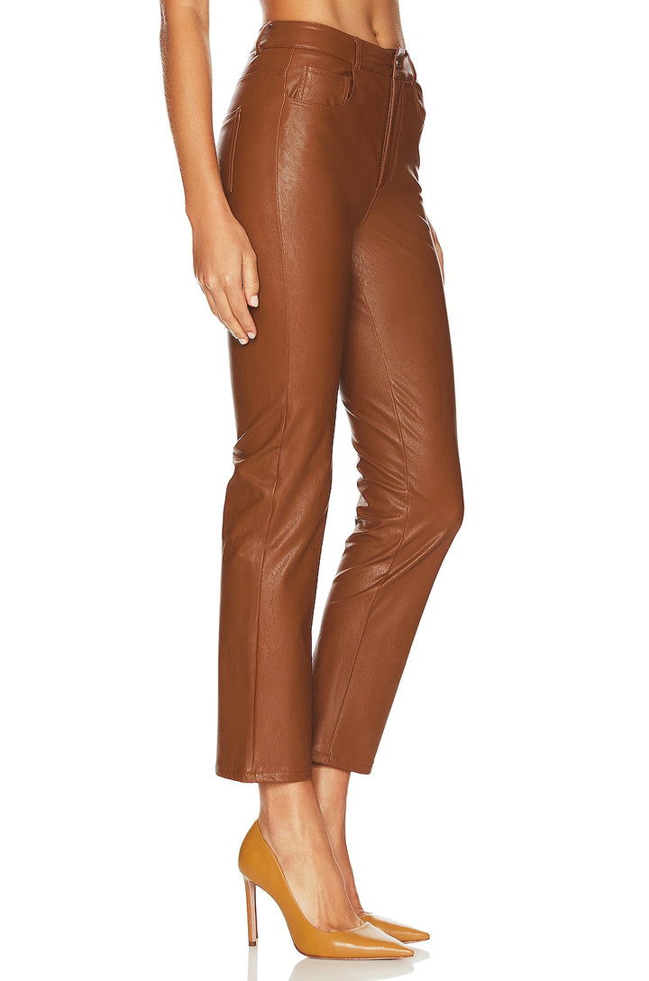 Paige - Stella Straight in Dark Argan Faux Leather