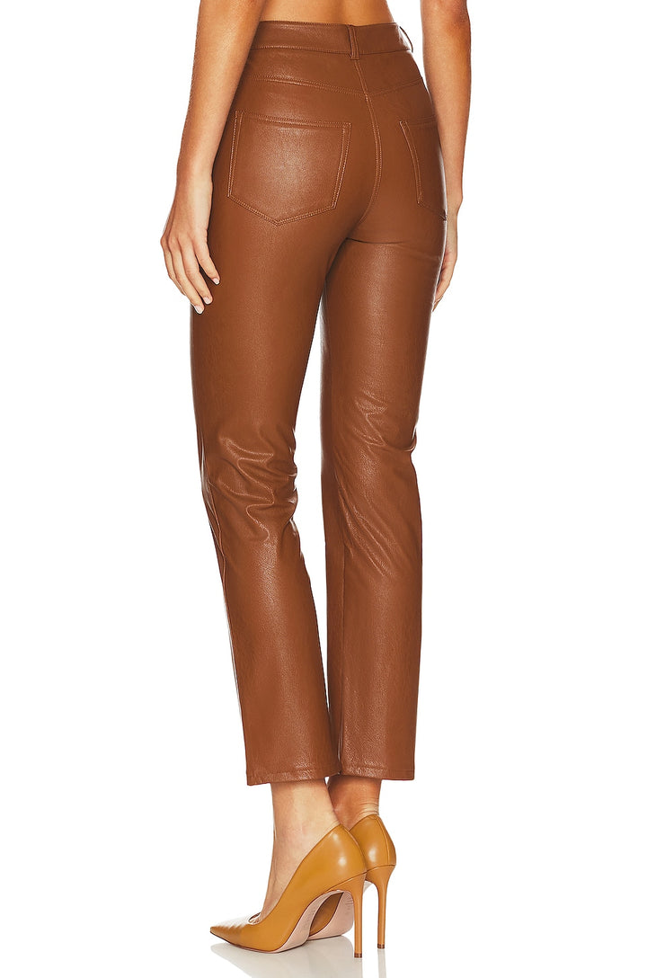Paige - Stella Straight in Dark Argan Faux Leather